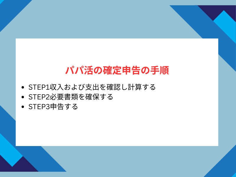 パパ活の確定申告の手順