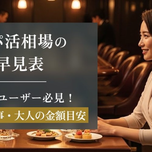 【最新版】パパ活相場の早見表｜お茶・食事・大人の金額目安