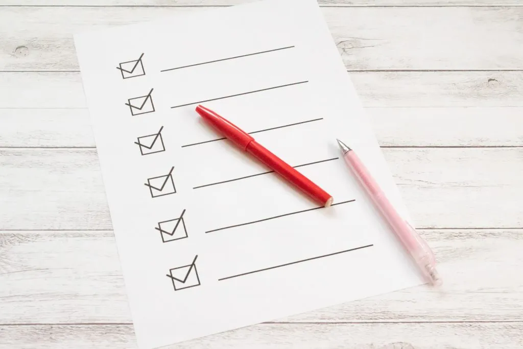 チェックシート