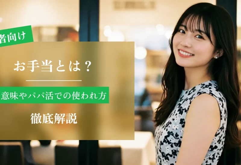 お手当とは？意味やパパ活での使われ方を徹底解説