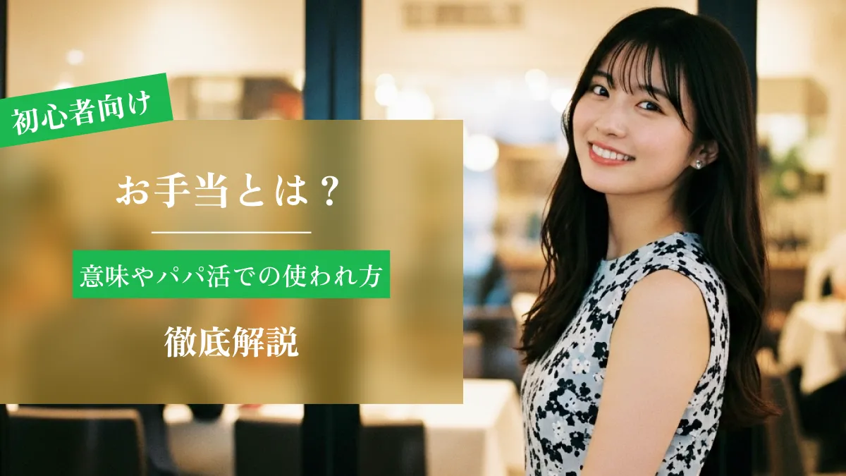 お手当とは？意味やパパ活での使われ方を徹底解説