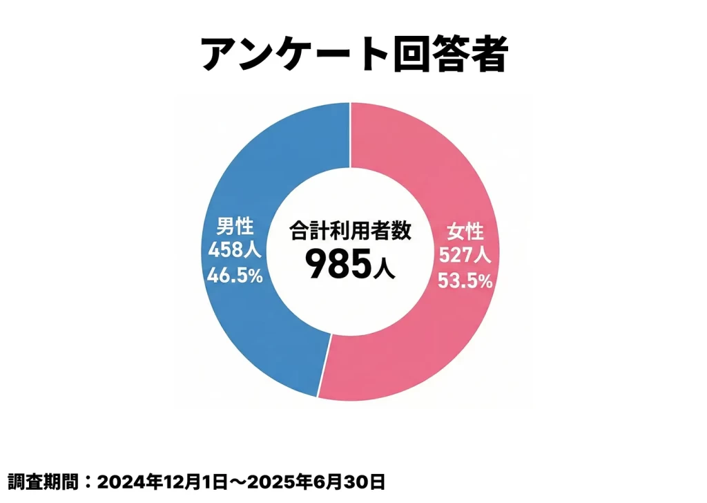 パパ活アプリのアンケート回答者